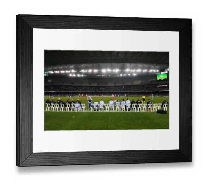 Framed Print : Everton Bench: Focused at Etihad Stadium - Melbourne Heart vs Everton Pre-Season Friendly Framed Print : Everton Bench: Focused at Etihad Stadium - Melbourne Heart vs Everton Pre-Season Friendly