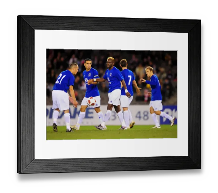 Framed Print : Everton's Louis Saha: Scoring Glory in Melbourne Heart Pre-Season Friendly at Etihad Stadium Framed Print : Everton's Louis Saha: Scoring Glory in Melbourne Heart Pre-Season Friendly at Etihad Stadium