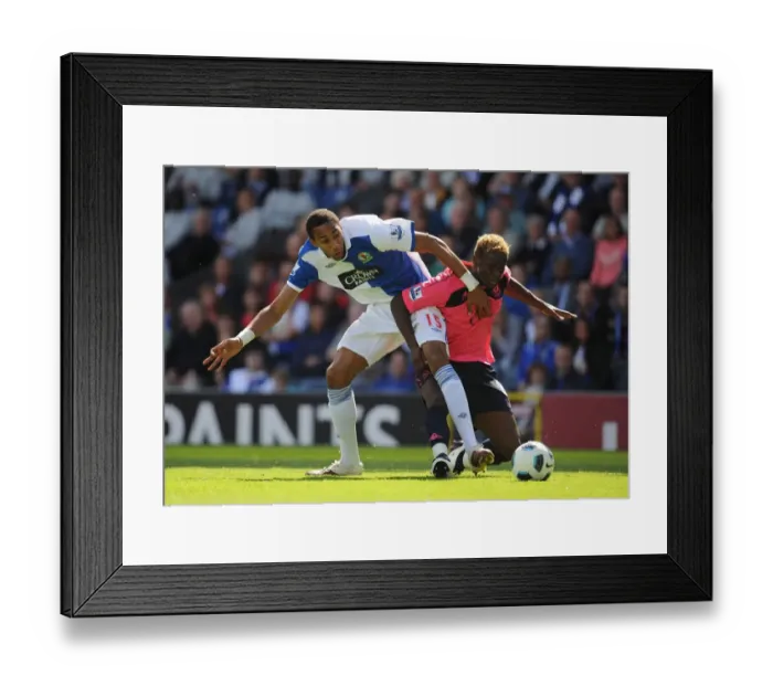 Framed Print : Clash on the Pitch: Nzonzi vs. Saha - A Premier League Battle at Ewood Park (August 14, 2010) Framed Print : Clash on the Pitch: Nzonzi vs. Saha - A Premier League Battle at Ewood Park (August 14, 2010)