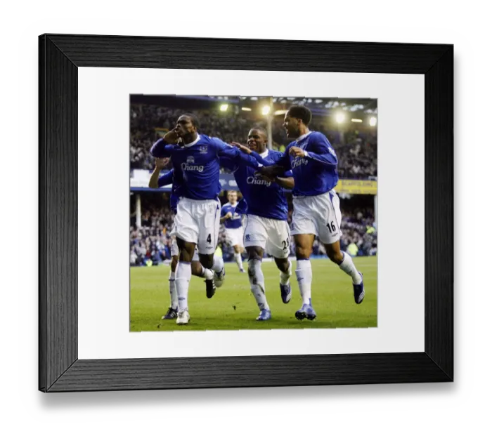Framed Print : Everton's Double Victory: Joseph Yobo Scores the Decisive Goal Against Chelsea (17 / 12 / 06) Framed Print : Everton's Double Victory: Joseph Yobo Scores the Decisive Goal Against Chelsea (17 / 12 / 06)