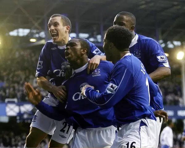 Football - Everton v Chelsea FA Barclays Premiership - Goodison Park - 17  /  12  /  06 Joseph Yobo celebrat