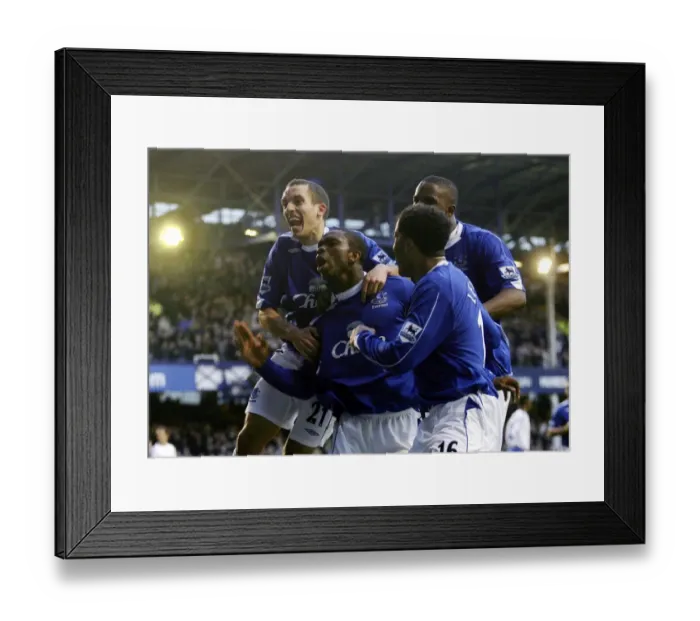 Framed Print : Football - Everton v Chelsea FA Barclays Premiership - Goodison Park - 17 / 12 / 06 Joseph Yobo celebrat Framed Print : Football - Everton v Chelsea FA Barclays Premiership - Goodison Park - 17 / 12 / 06 Joseph Yobo celebrat