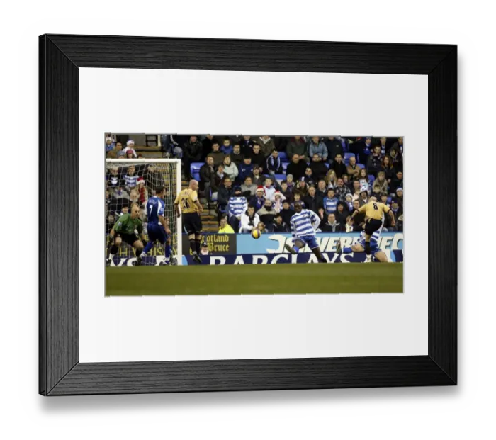 Framed Print : Reading v Everton Andy Johnson scores the first goal for Everton Framed Print : Reading v Everton Andy Johnson scores the first goal for Everton