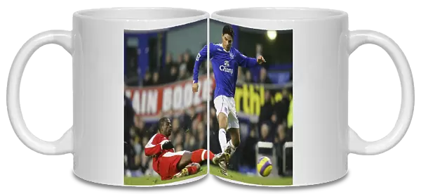 Everton v Middlesbrough George Boateng tackles Mikel Arteta