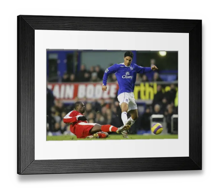 Framed Print : Everton v Middlesbrough George Boateng tackles Mikel Arteta Framed Print : Everton v Middlesbrough George Boateng tackles Mikel Arteta