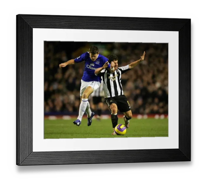Framed Print : Everton v Newcastle United James Beattie and Newcastles Emre Framed Print : Everton v Newcastle United James Beattie and Newcastles Emre