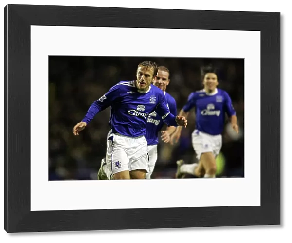 Phil Neville's Triumph: Everton's Third Goal vs. Newcastle United