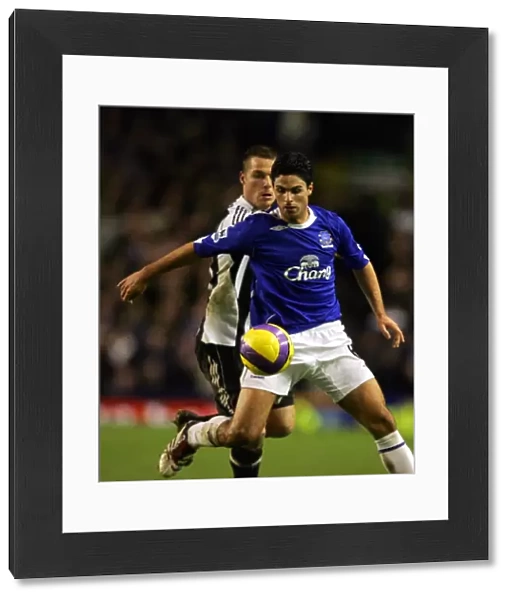 Everton v Newcastle United - Mikel Arteta and Scott Parker