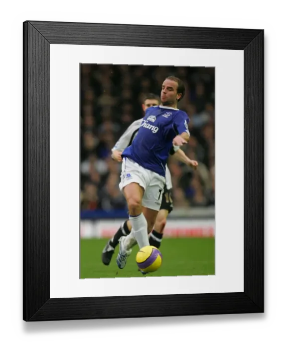 Framed Print : Everton v Newcastle United Andy Van der Meyde in action during the game Framed Print : Everton v Newcastle United Andy Van der Meyde in action during the game