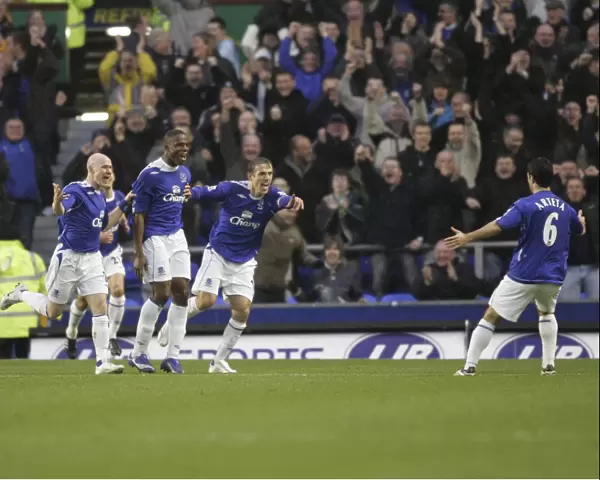 Everton's Victor Anichebe Celebrates Thrilling Goal Against Newcastle United