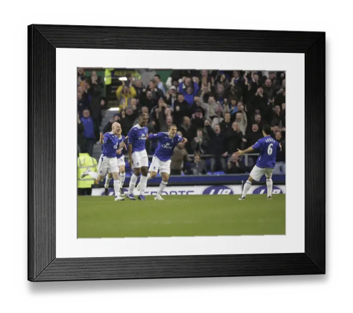 Framed Print : Everton's Victor Anichebe Celebrates Thrilling Goal Against Newcastle United Framed Print : Everton's Victor Anichebe Celebrates Thrilling Goal Against Newcastle United