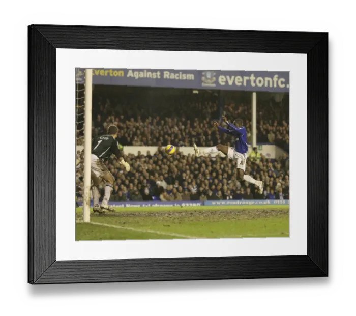 Framed Print : Everton v Newcastle United Victor Anichebe in action during the game Framed Print : Everton v Newcastle United Victor Anichebe in action during the game