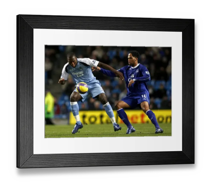 Framed Print : Manchester City v Everton Ishmael Miller and Joleon Lescott Framed Print : Manchester City v Everton Ishmael Miller and Joleon Lescott