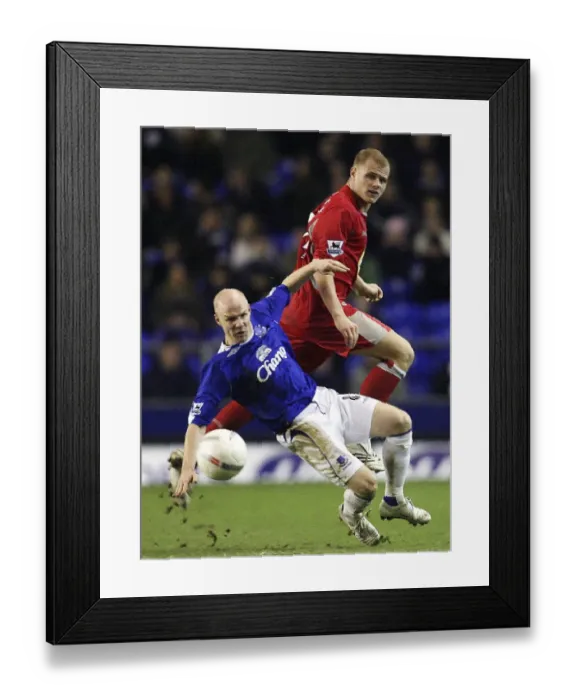Framed Print : Everton v Blackburn Rovers FA Cup Third Round Andrew Johnson and James McEveley Framed Print : Everton v Blackburn Rovers FA Cup Third Round Andrew Johnson and James McEveley