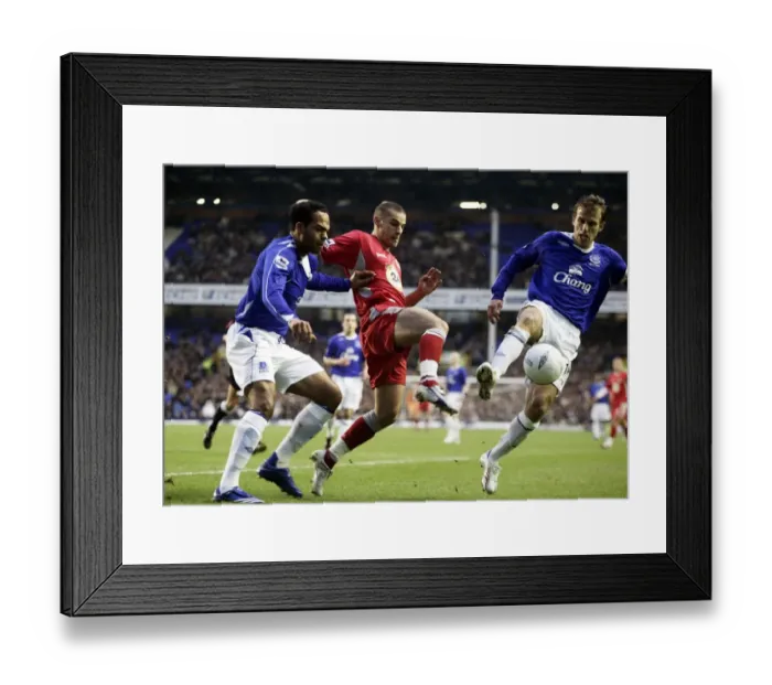 Framed Print : Everton v Blackburn Rovers FA Cup 3rd Round David Bentley under pressure from Phil Neville Framed Print : Everton v Blackburn Rovers FA Cup 3rd Round David Bentley under pressure from Phil Neville