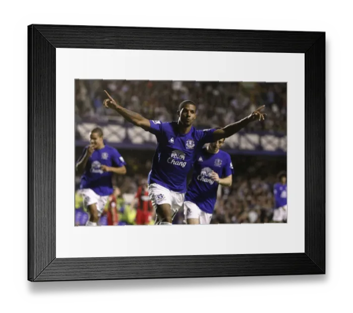Framed Print : Jermaine Beckford's Penalty Seals Everton's Carling Cup Victory over Huddersfield Town (25 August 2010)