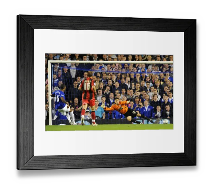 Framed Print : Everton's Unforgettable 3-0 Carling Cup Triumph: Jermaine Beckford's Penalty Framed Print : Everton's Unforgettable 3-0 Carling Cup Triumph: Jermaine Beckford's Penalty