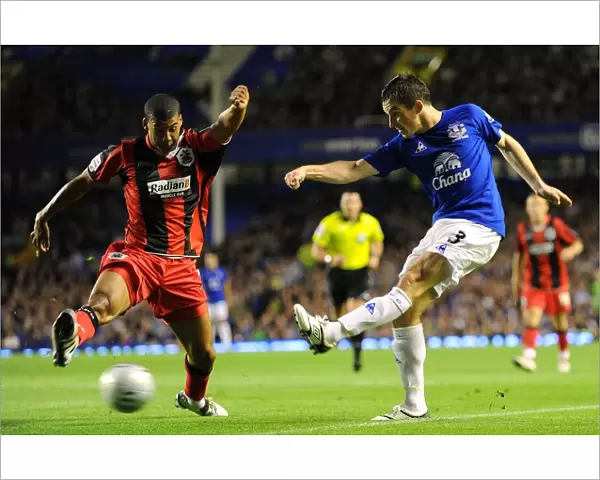 Leighton Baines vs Lee Peltier: Everton vs Huddersfield Town, Carling Cup Second Round (2010)