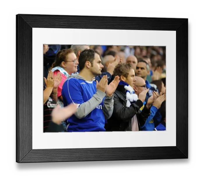 Framed Print : Everton FC: Unwavering Support - Everton vs Huddersfield Town, Carling Cup Second Round, Goodison Park (2010) - A Sea of Passionate Fans