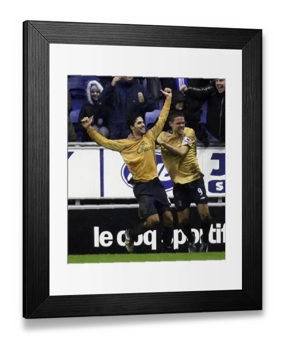 Framed Print : Mikel Arteta's Double: Everton's Triumph over Wigan Athletic in FA Barclays Premiership (01 / 21 / 07) Framed Print : Mikel Arteta's Double: Everton's Triumph over Wigan Athletic in FA Barclays Premiership (01 / 21 / 07)