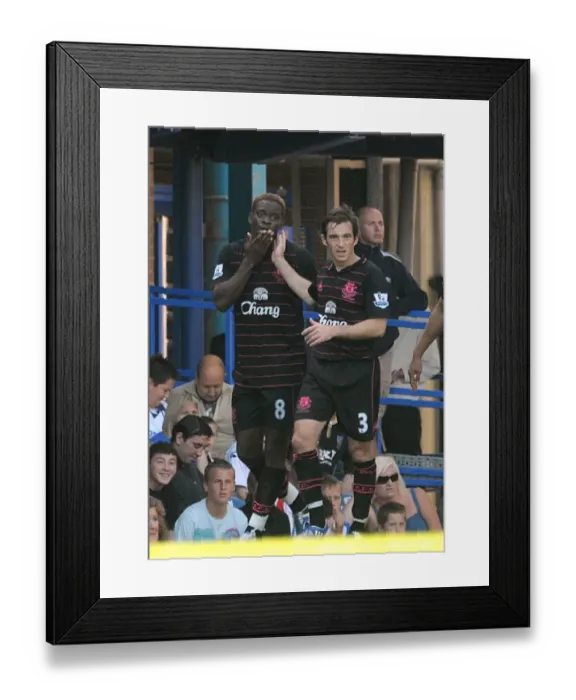 Framed Print : Louis Saha's Thrilling Opener: Everton at Fratton Park vs. Portsmouth, Barclays Premier League Framed Print : Louis Saha's Thrilling Opener: Everton at Fratton Park vs. Portsmouth, Barclays Premier League