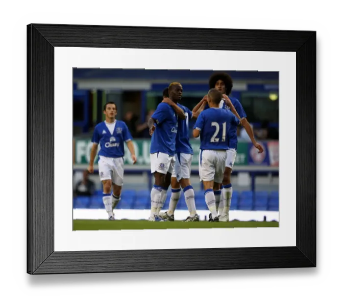 Framed Print : Everton's Unforgettable Goal: Saha's Opener Celebrated by Cahill, Fellaini, and Osman Framed Print : Everton's Unforgettable Goal: Saha's Opener Celebrated by Cahill, Fellaini, and Osman