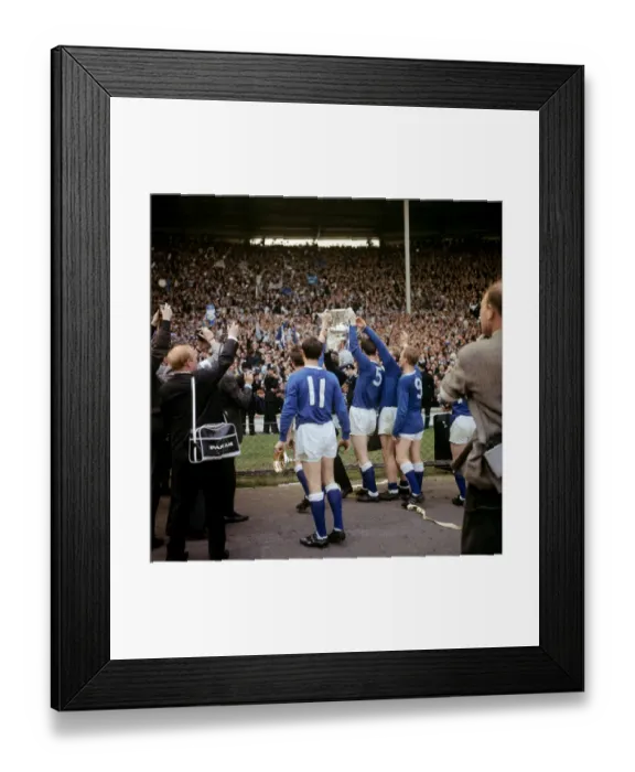 Framed Print : Everton FC: Brian Labone Lifts the FA Cup Triumph at Wembley (1966) Framed Print : Everton FC: Brian Labone Lifts the FA Cup Triumph at Wembley (1966)