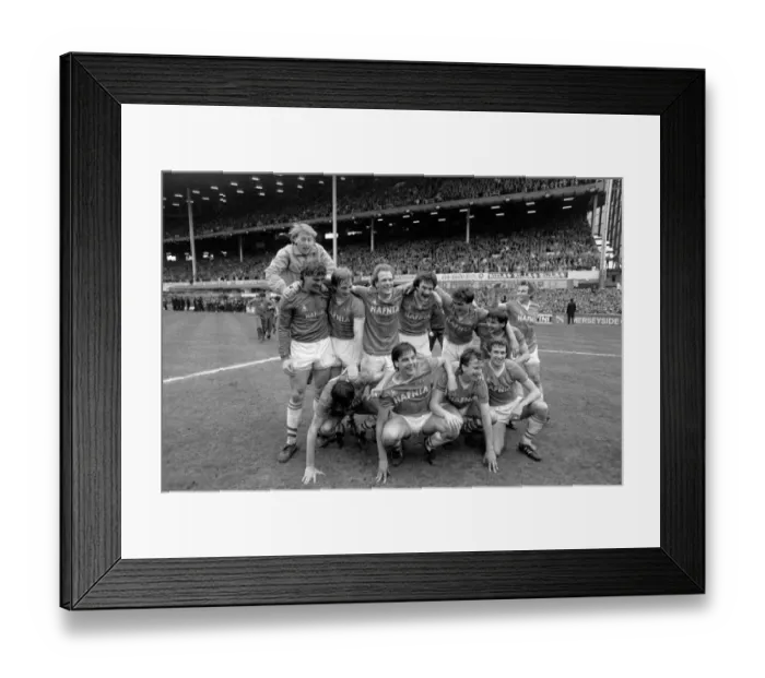 Framed Print : Everton FC: Unforgettable Championship Victory (1984-85) - The Moment of Triumph: Everton Players Celebrate Framed Print : Everton FC: Unforgettable Championship Victory (1984-85) - The Moment of Triumph: Everton Players Celebrate