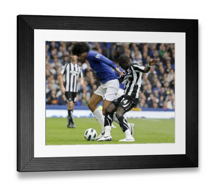 Framed Print : Clash at Goodison Park: Fellaini vs. Tiote - Premier League Battle between Everton and Newcastle United (18 September 2010) Framed Print : Clash at Goodison Park: Fellaini vs. Tiote - Premier League Battle between Everton and Newcastle United (18 September 2010)