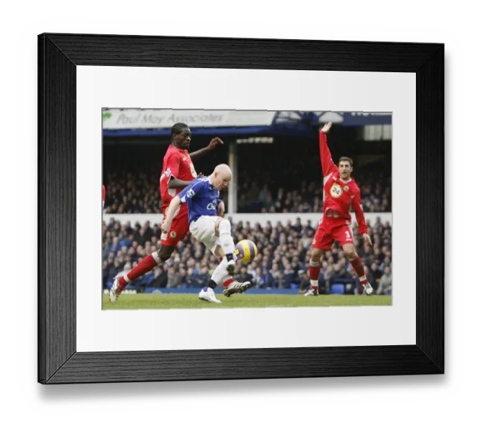 Framed Print : Everton v Blackburn Rovers Andy Johnson scores his sides first goal Framed Print : Everton v Blackburn Rovers Andy Johnson scores his sides first goal
