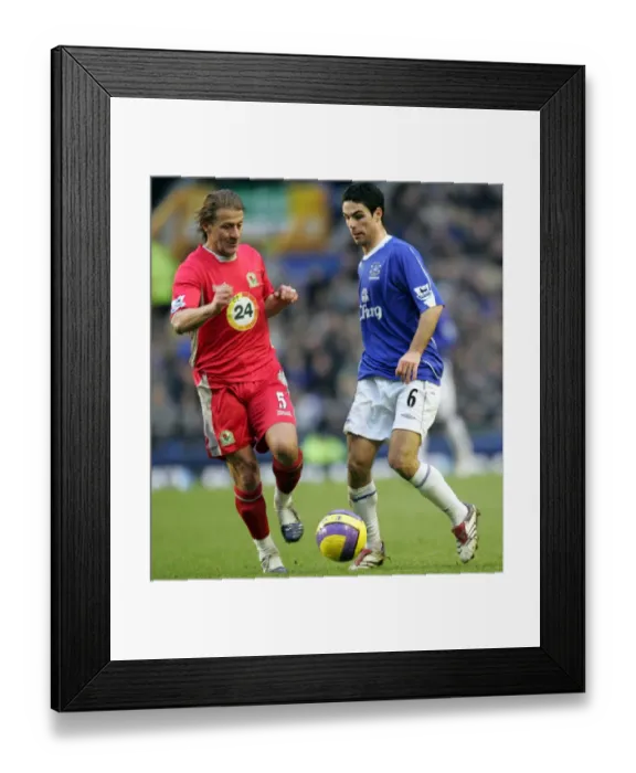 Framed Print : Mikel Arteta vs Tugay: A Football Rivalry - Everton vs Blackburn Rovers, FA Barclays Premiership, 10 / 02 / 07 Framed Print : Mikel Arteta vs Tugay: A Football Rivalry - Everton vs Blackburn Rovers, FA Barclays Premiership, 10 / 02 / 07