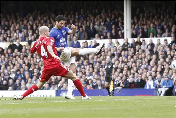 Mikel Arteta Scores Stunning Goal: Everton vs. Liverpool, Barclays Premier League (2010)