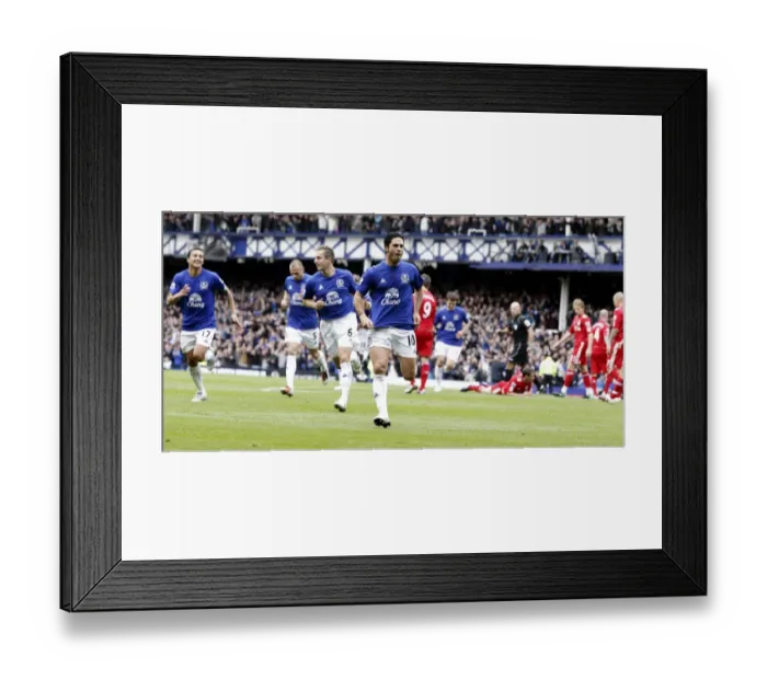 Framed Print : Mikel Arteta's Double: Everton's Epic Victory Over Liverpool at Goodison Park Framed Print : Mikel Arteta's Double: Everton's Epic Victory Over Liverpool at Goodison Park