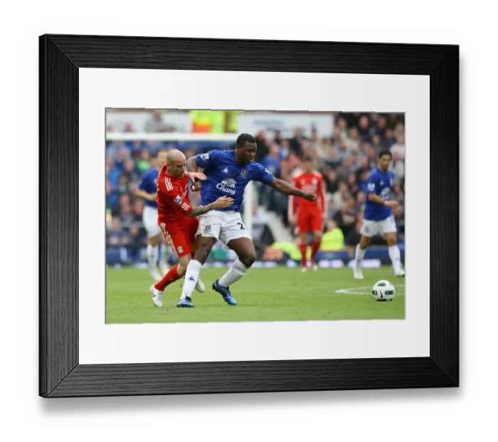 Framed Print : Battle at Goodison Park: Meireles vs. Yakubu - Everton vs. Liverpool, Premier League Showdown (17 October 2010) Framed Print : Battle at Goodison Park: Meireles vs. Yakubu - Everton vs. Liverpool, Premier League Showdown (17 October 2010)
