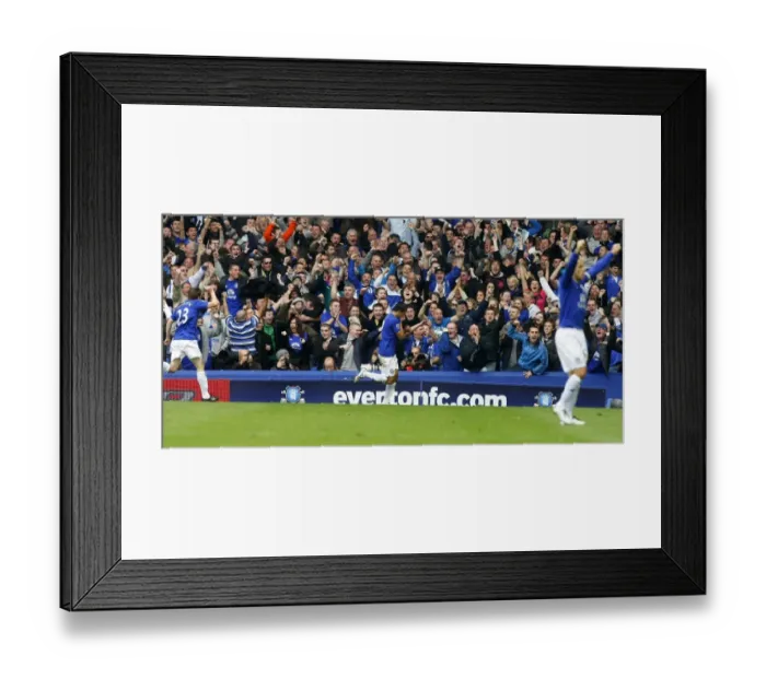 Framed Print : Everton's Tim Cahill Scores Epic Goal Against Liverpool at Goodison Park Framed Print : Everton's Tim Cahill Scores Epic Goal Against Liverpool at Goodison Park