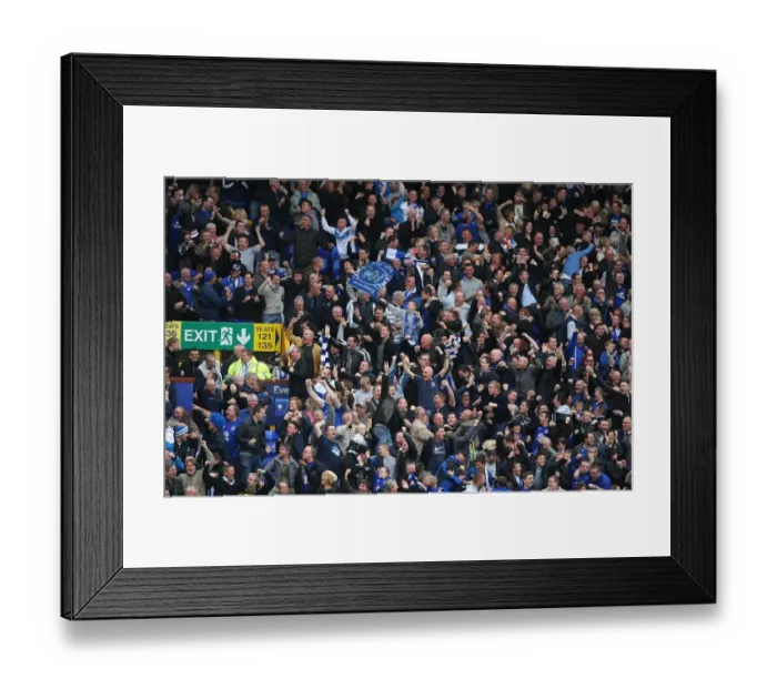 Framed Print : Everton's Glory: Unforgettable Derby Victory Over Liverpool - Fans Celebrate at Goodison Park (17 October 2010) Framed Print : Everton's Glory: Unforgettable Derby Victory Over Liverpool - Fans Celebrate at Goodison Park (17 October 2010)