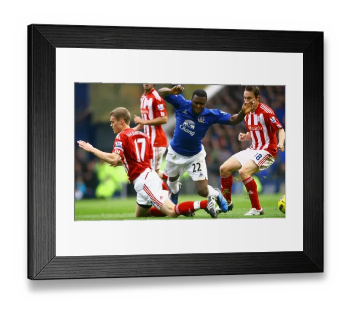 Framed Print : Soccer - Barclays Premier League - Everton v Stoke City - Goodison Park Framed Print : Soccer - Barclays Premier League - Everton v Stoke City - Goodison Park
