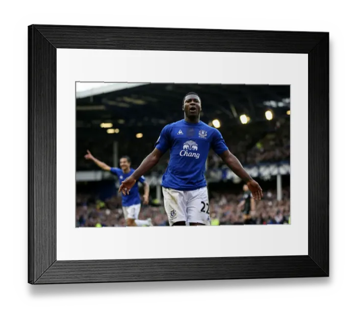Framed Print : Yakubu's Thrilling Opener: Everton vs Stoke City (Premier League, 30 October 2010) Framed Print : Yakubu's Thrilling Opener: Everton vs Stoke City (Premier League, 30 October 2010)