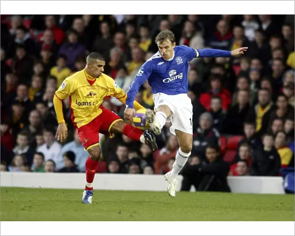 Watford v Everton - Phil Neville in action