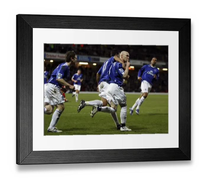 Framed Print : Andy Johnson's Brace: Everton's Triumph over Watford