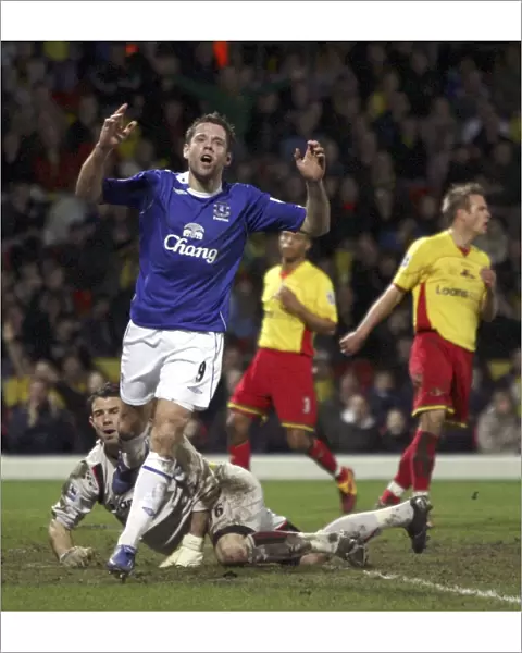 Watford v Everton - James Beattie after missing a easy chance