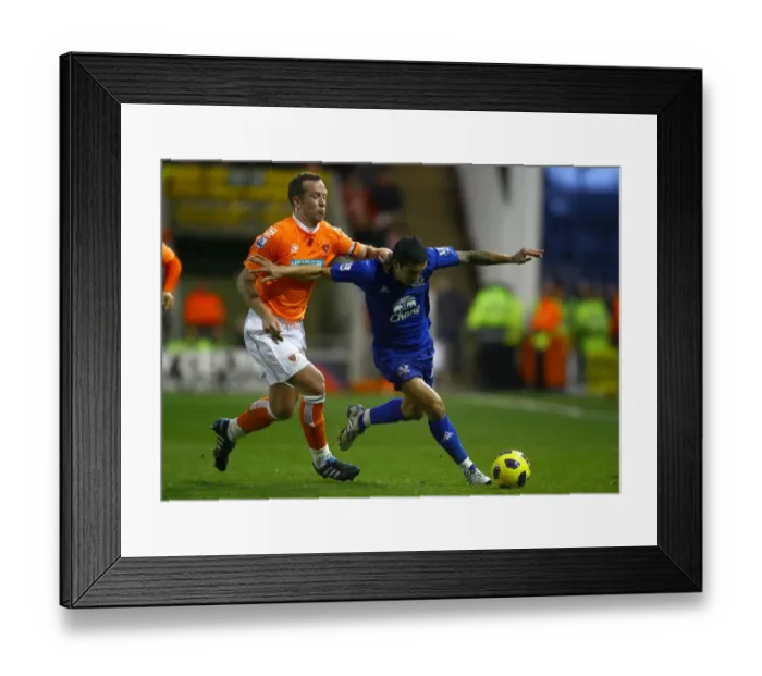 Framed Print : Intense Rivalry: Tim Cahill vs. Charlie Adam - Everton vs. Blackpool, Premier League Battle on Bloomfield Road Framed Print : Intense Rivalry: Tim Cahill vs. Charlie Adam - Everton vs. Blackpool, Premier League Battle on Bloomfield Road