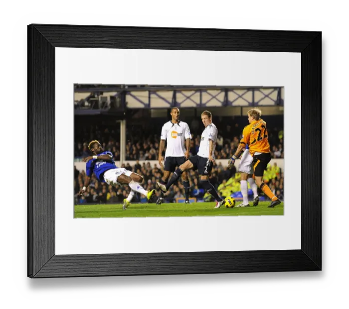 Framed Print : Everton's Saha Targets Victory: Barclays Premier League Clash vs. Bolton Wanderers at Goodison Park (10 November 2010) Framed Print : Everton's Saha Targets Victory: Barclays Premier League Clash vs. Bolton Wanderers at Goodison Park (10 November 2010)