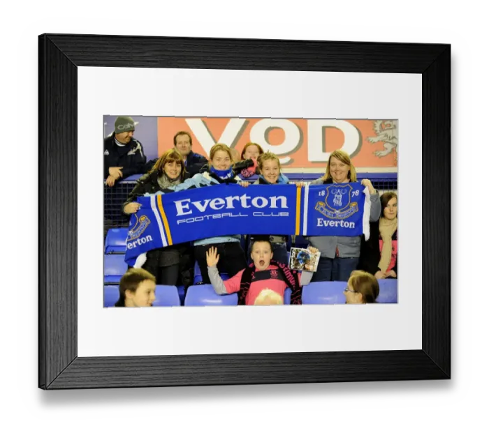 Framed Print : Sea of Passion: Everton FC's Unwavering Support at Goodison Park (Everton vs. Bolton Wanderers, Barclays Premier League, 10 November 2010)