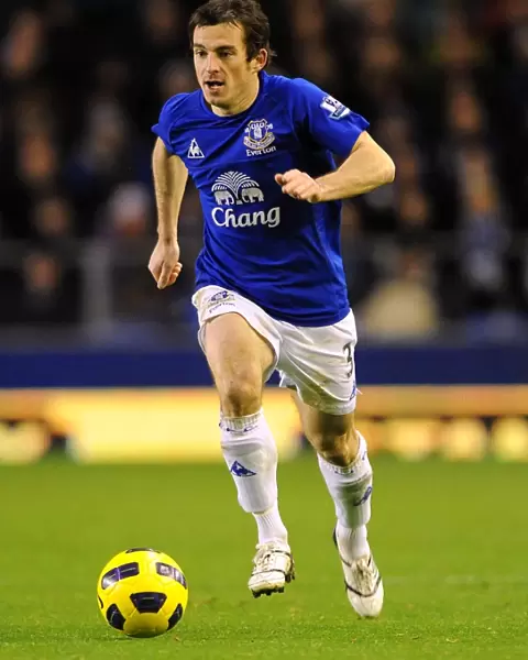 Leighton Baines in Action: Everton vs Bolton Wanderers, Barclays Premier League (10 November 2010), Goodison Park