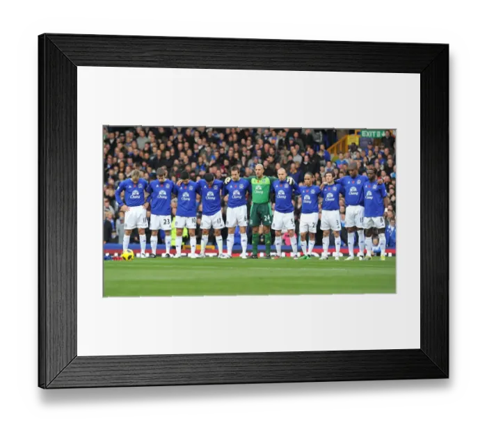 Framed Print : Everton Players Honor Remembrance Day with Minutes Silence Before Everton vs. Arsenal (November 14, 2010) Framed Print : Everton Players Honor Remembrance Day with Minutes Silence Before Everton vs. Arsenal (November 14, 2010)