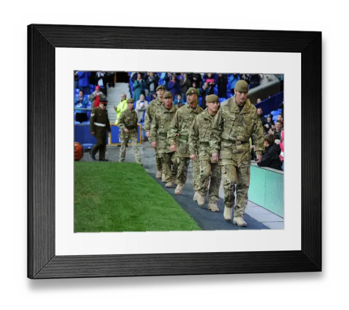 Framed Print : Honoring Servicemen: Everton Football Club's Goodison Park Pre-Match Ceremony (Everton vs. Arsenal, BPL 2010) Framed Print : Honoring Servicemen: Everton Football Club's Goodison Park Pre-Match Ceremony (Everton vs. Arsenal, BPL 2010)
