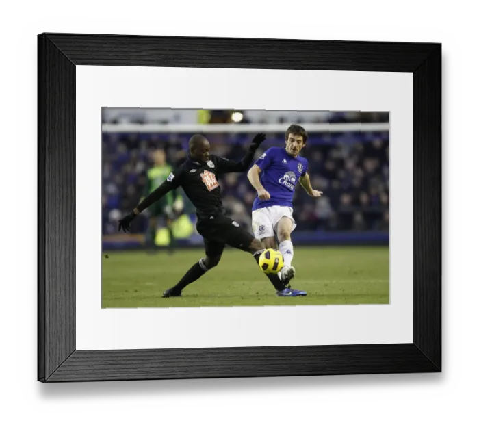 Framed Print : Clash at Goodison Park: Mulumbu vs. Baines - A Premier League Battle (November 2010) Framed Print : Clash at Goodison Park: Mulumbu vs. Baines - A Premier League Battle (November 2010)