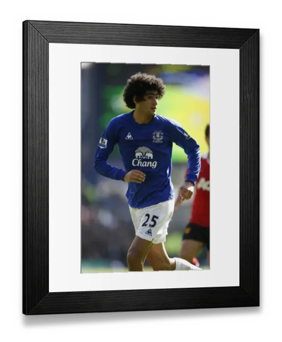Framed Print : Marouane Fellaini's Thrilling Moments: Everton vs Manchester United (September 11, 2010)