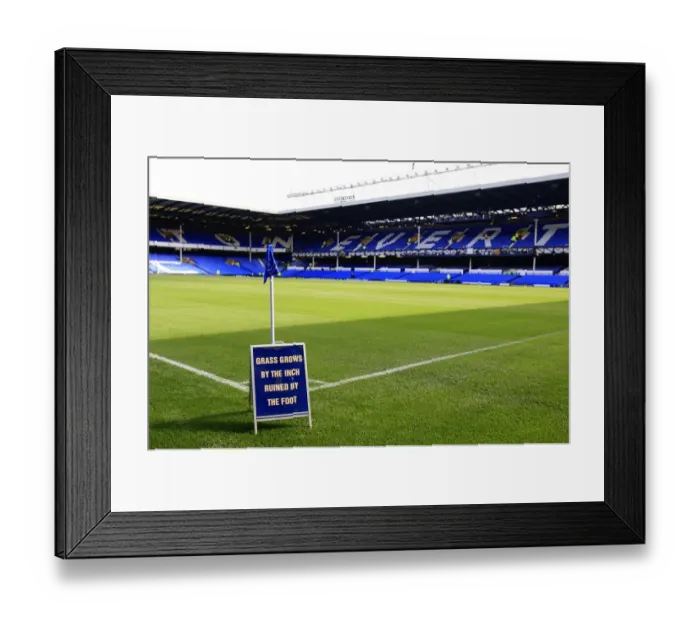 Framed Print : Tranquil Goodison Park: Everton's Turf Poised for Glory Framed Print : Tranquil Goodison Park: Everton's Turf Poised for Glory